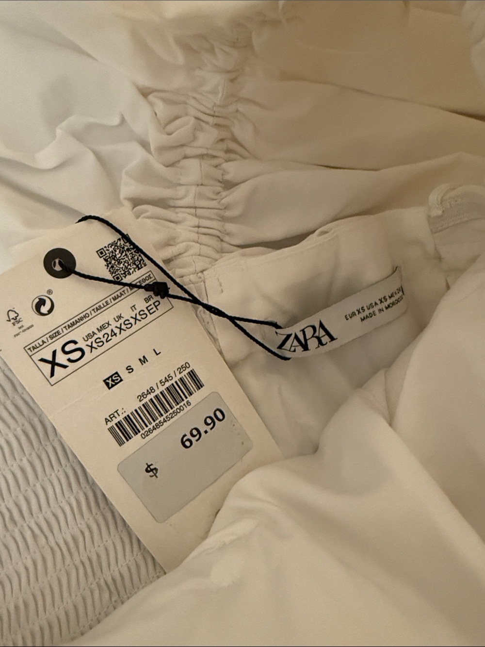 Zara White Off-Shoulder Ruffle Blouse - Picture 4 of 12